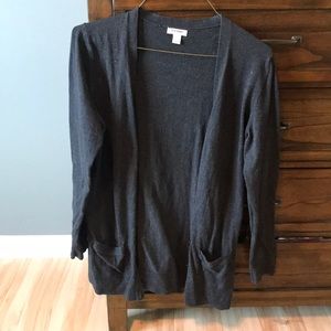 Old Navy charcoal gray button cardigan. Pockets!